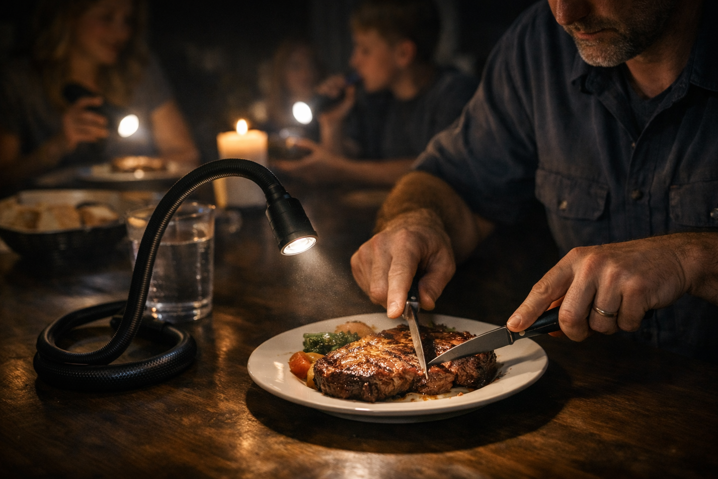 NEW Rechargeable Black Mamba Flexneck Flashlight