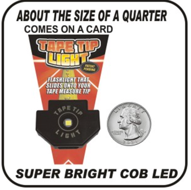 Tape Tip Light - LED light clip for tape measure