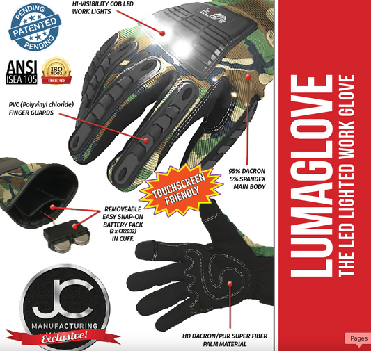 LUMAGLOVE™  – Hands-Free Light When You Need It Most