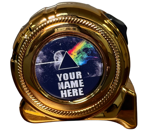 Gold Tape Measure 1" x 25' - with Personalized Label, Gift Box