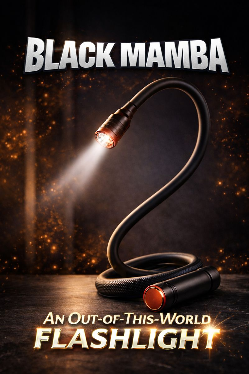 NEW Rechargeable Black Mamba Flexneck Flashlight